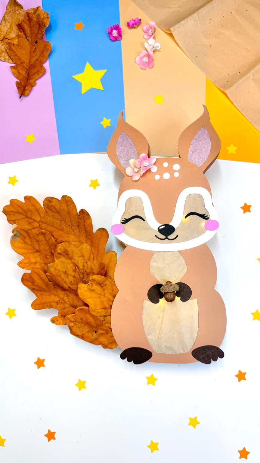 Eichhörnchen Laterne basteln | Hej Maiken - Kreativ mit Kindern