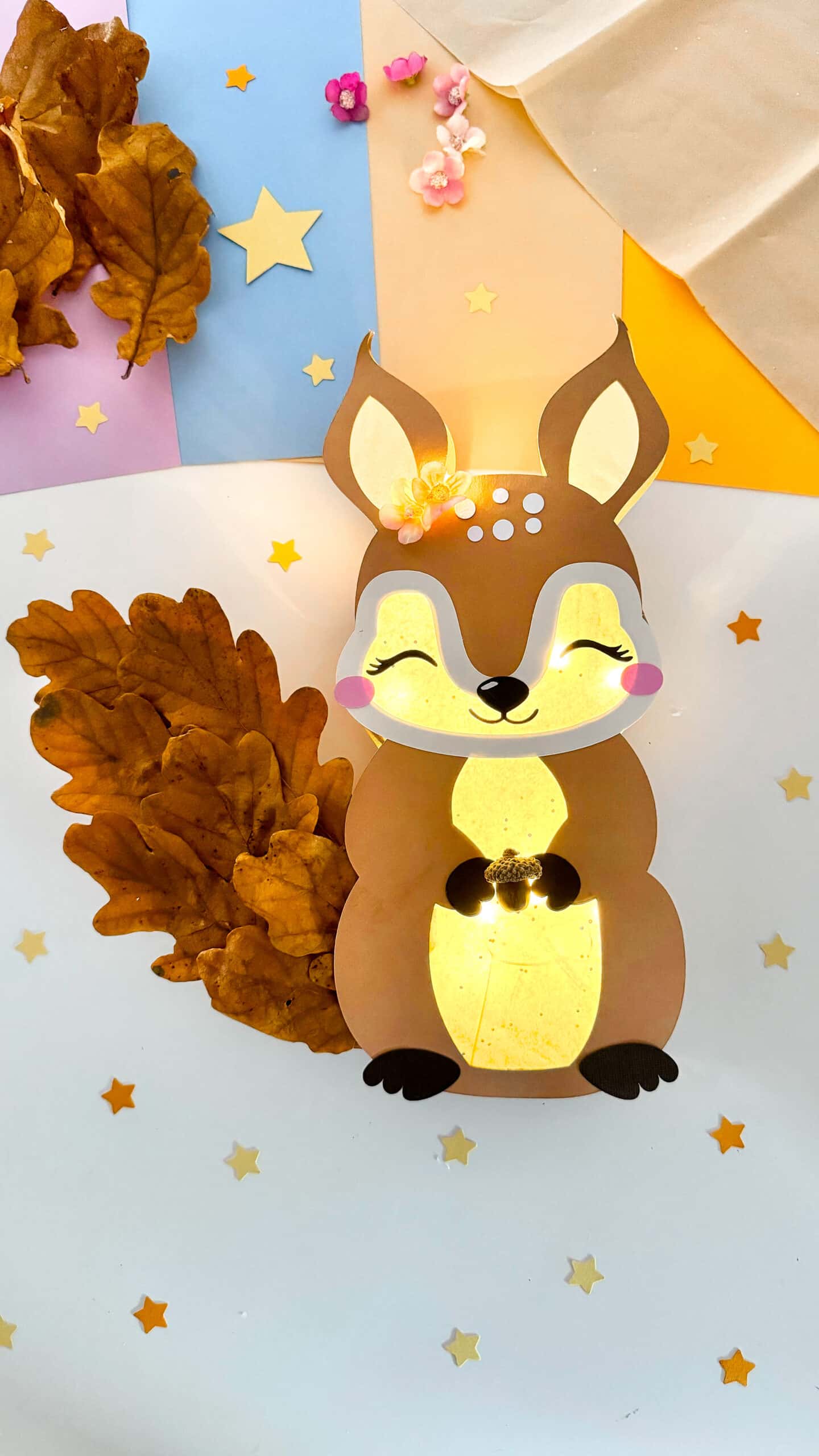 Eichhörnchen Laterne basteln | Hej Maiken - Kreativ mit Kindern